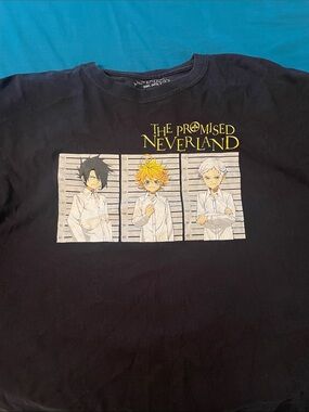 Hot Topic Black The Promised Neverland Graphic Tee with Yellow Print